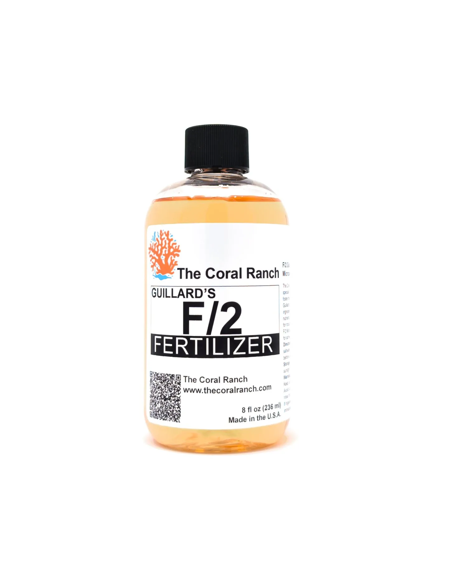 Guillard's F/2 Fertilizer, 8 fl oz bottle