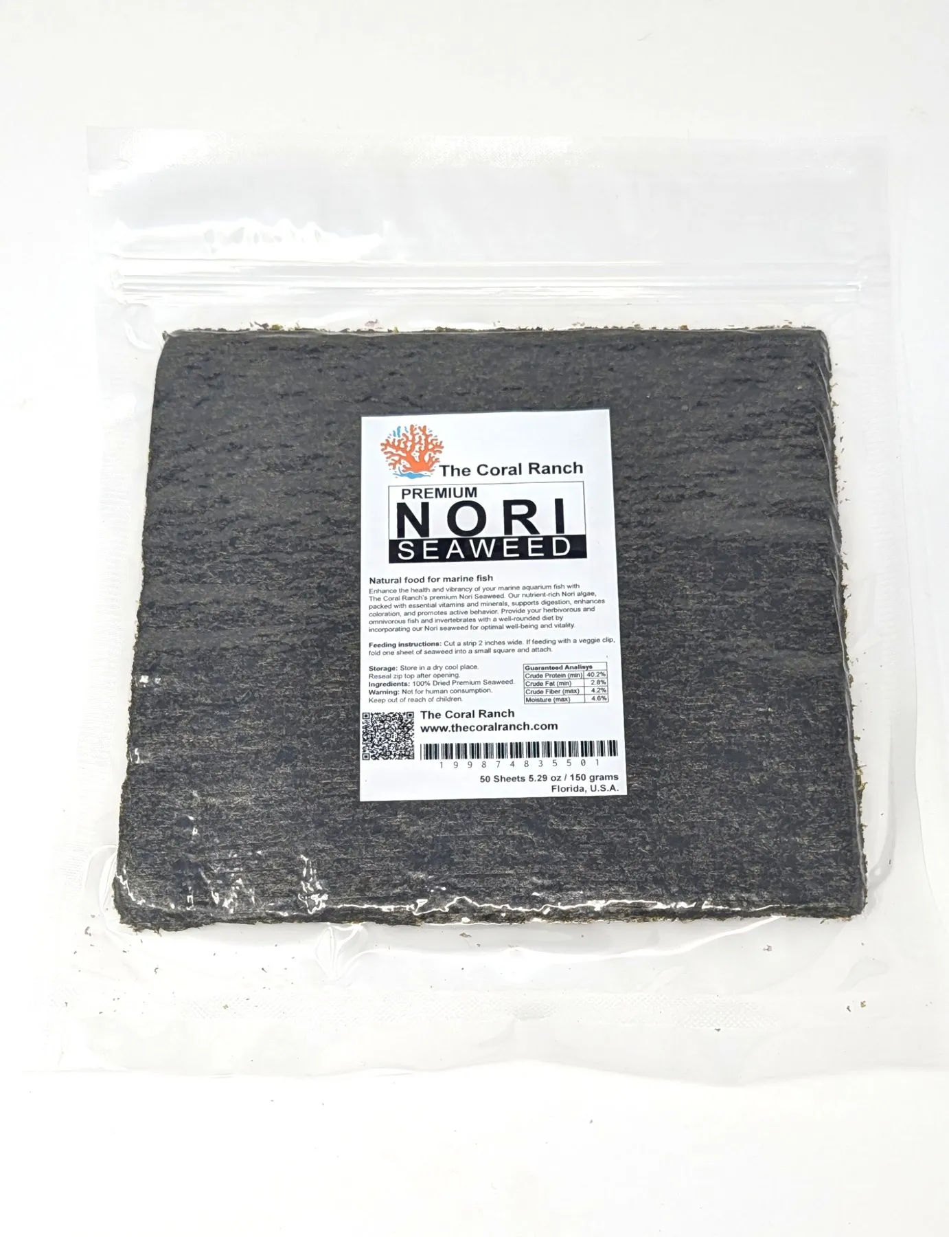 Premium Nori Seaweed pack laid flat