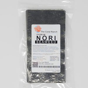 The Coral Ranch - Premium Nori Seaweed - 50 Sheets - Resealable Pack - Food for Marine Fish, Tangs, Butterfly Fish, Angelfish. (75 Gram) / 2.64 oz
