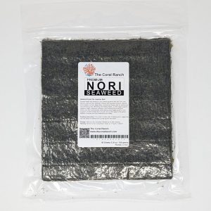 The Coral Ranch - Premium Nori Seaweed - 50 Sheets - Resealable Pack - Food for Marine Fish, Tangs, Butterfly Fish, Angelfish. (150 Gram) / 5.29 oz