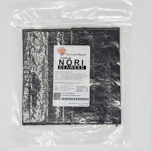 The Coral Ranch - Premium Nori Seaweed - 100 Sheets 4"x8"- Resealable Pack - Food for Marine Fish, Tangs, Butterfly Fish, Angelfish. (150 Gram) / 5.29 oz